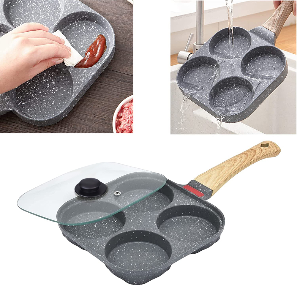 Non Stick 4-Cup Egg Frying Pan - đánh giá và giá Mini Pancake Griddle