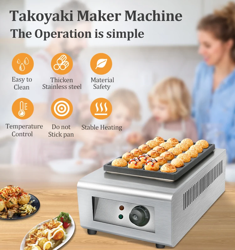 Commercial Big Power Electric  - đánh giá và giá Takoyaki Grill Plate