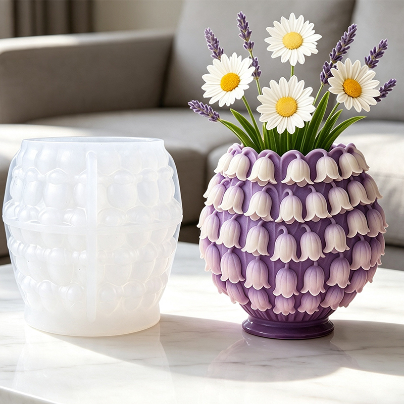 3D Lily of the Valley Vase Sil - đánh giá và giá Potsticker Mold